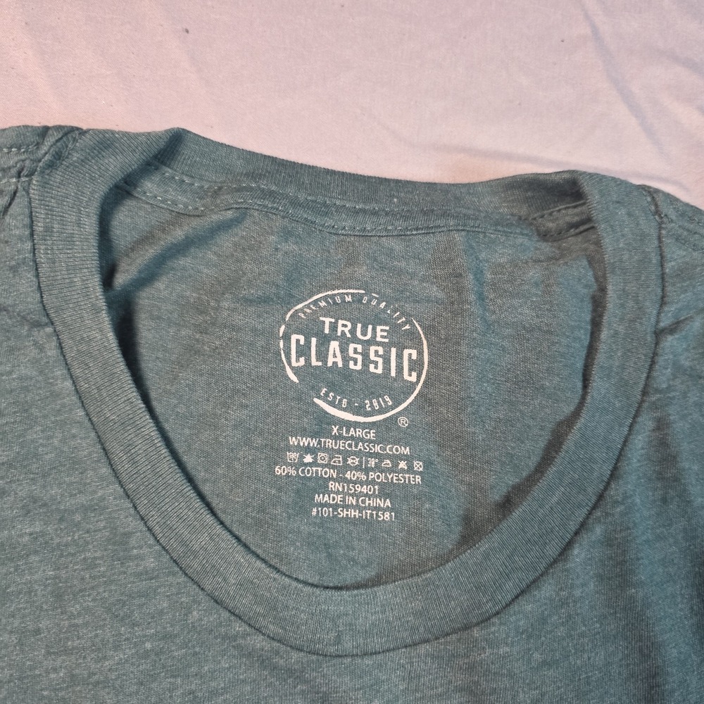 True Classic Crew Neck extra large XL heather green